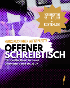 Offener Schreibtisch – 18.04.